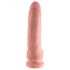 Król Kutas 9 - duży przyssawka, jądrzasty dildo (23cm) - naturalny