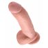 Król Kutas 9 - duży przyssawka, jądrzasty dildo (23cm) - naturalny