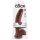 King Cock 9 - duże dildo z zaciskiem na jądra (23 cm) - brązowy 