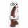 Król Cock 9 - duży, z przyssawką i jądrami dildo (23 cm) - brązowy