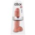 King Cock 11 - duże dildo z zaciskiem na jądra (28 cm) - naturalne 