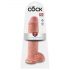 Król Cock 11 - przyssawkowy dildo z jądrami (28 cm) - naturalny