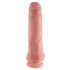 King Cock 11 - duże dildo z zaciskiem na jądra (28 cm) - naturalne 