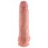 Król Cock 11 - przyssawkowy dildo z jądrami (28 cm) - naturalny