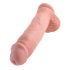 King Cock 11 - duże dildo z zaciskiem na jądra (28 cm) - naturalne 