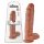 Król Cock 11 - przyssawkowy dildo z jądrami (28cm) - ciemny odcień naturalny