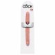 King Cock 12 Slim - realistyczne podwójne dildo (31 cm) - naturalny kolor