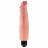 King Cock 7 Stiffy - wodoodporny, realistyczny wibrator (18 cm) - naturalny 