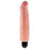 King Cock 7 Stiffy - wodoodporny, realistyczny wibrator (18 cm) - naturalny