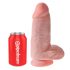 King Cock 9 Chubby - zaciskane dildo do jąder (23 cm) - naturalne 