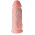 King Cock 9 Chubby - zaciskane dildo do jąder (23 cm) - naturalne 