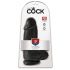 King Cock 9 Chubby - zaciskane dildo do jąder (23 cm) - czarny 