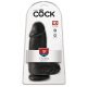 King Cock 9 Chubby - zaciskane dildo do jąder (23 cm) - czarny 