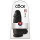 King Cock 9 Chubby - przyssawkowy dildo z jądrami (23 cm) - czarny