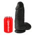 King Cock 9 Chubby - zaciskane dildo do jąder (23 cm) - czarny 