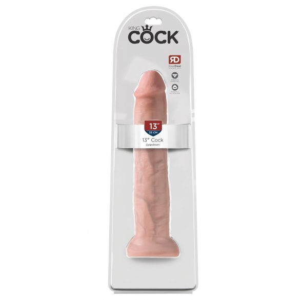 King Cock 13 - gigantyczny realistyczny dildo (33cm) - naturalny