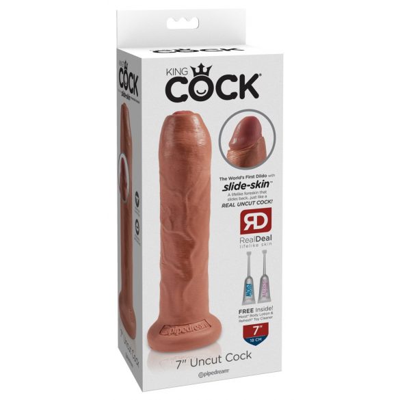 King Cock 7 Foremanator - realistyczne dildo (18 cm) - ciemny naturalny 