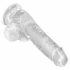 King Cock Clear 6 - małe dildo z jądrami (15 cm) 