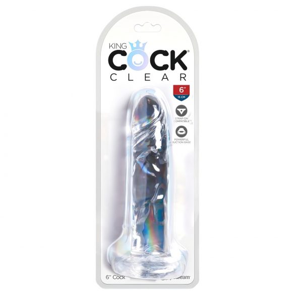 King Cock Clear 6 - dildo z przyssawką (15 cm)