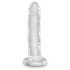 King Cock Clear 6 - lepkie dildo (15 cm) 