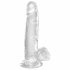 King Cock Clear 7 - dildo z zaciskiem na jądra (18 cm) 