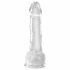 King Cock Clear 7 - dildo z zaciskiem na jądra (18 cm) 