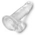 King Cock Clear 7 - dildo z zaciskiem na jądra (18 cm) 