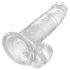 King Cock Clear 7 - dildo z zaciskiem na jądra (18 cm) 