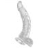 Krystaliczny Król 7,5 - przylepny dildo z jądrami (19cm)