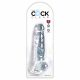 King Cock Clear 8 - zaciskane dildo do jąder (20 cm) 