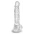 King Cock Clear 8 - zaciskane dildo do jąder (20 cm) 