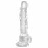 King Cock Clear 8 - zaciskane dildo do jąder (20 cm) 