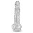 King Cock Clear 8 - zaciskane dildo do jąder (20 cm) 