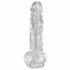 King Cock Clear 8 - zaciskane dildo do jąder (20 cm) 