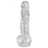 Krystaliczny Król Cock 8 - dildo z jądrami i przyssawką (20cm)