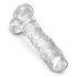 King Cock Clear 8 - zaciskane dildo do jąder (20 cm) 