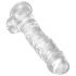 Krystaliczny Król Cock 8 - dildo z jądrami i przyssawką (20cm)