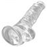 Krystaliczny Król Cock 8 - dildo z jądrami i przyssawką (20cm)