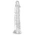 Krystalicznie Przezroczysty Król - Przyczepny Wielki Dildo (20 cm)