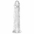 King Cock Clear 8 - przyssawkowy, duży dildo (20cm)