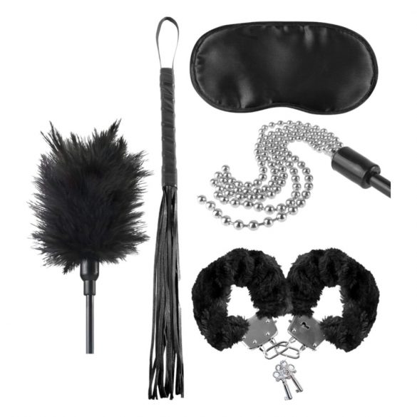 Fetish Teaser Kit - Zestaw BDSM dla początkujących - 5 sztuk (czarny) 