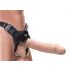 Fetysz Strap-On 12 - przypinany, pusty dildo (naturalny)