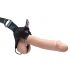 Fetysz Strap-On 12 - przypinany, pusty dildo (naturalny)