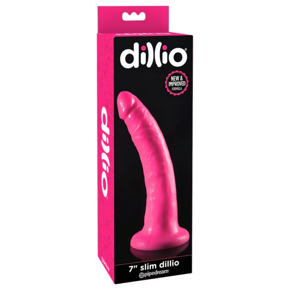 Dillio 7 - realistyczny dildo z przyssawką (18cm) - różowy