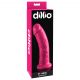 Dillio 8 - zaciskane, realistyczne dildo (20 cm) - różowe 