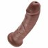 King Cock 8 dildo (20cm) - brązowy