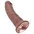 King Cock 8 dildo (20cm) - brązowy