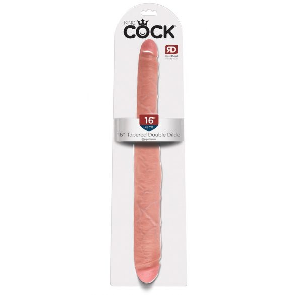 King Cock 16 Tapered - realistyczne podwójne dildo (41 cm) - naturalne 