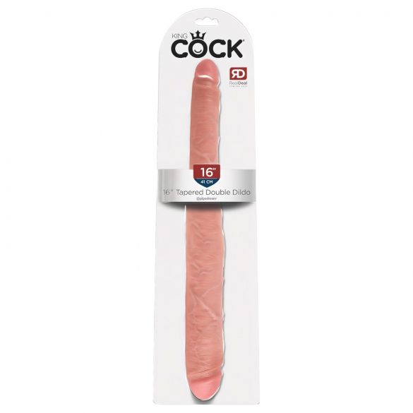 King Cock 16 Tapered - realistyczny podwójny dildo (41 cm) - naturalny