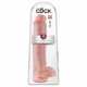 King Cock 15 - dildo z przyssawką i jądrami (38 cm) - naturalny